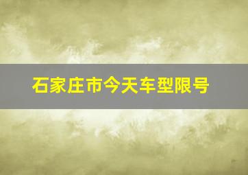 石家庄市今天车型限号