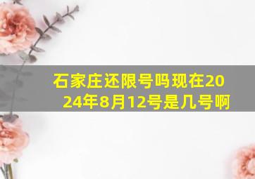 石家庄还限号吗现在2024年8月12号是几号啊