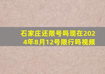 石家庄还限号吗现在2024年8月12号限行吗视频