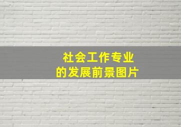 社会工作专业的发展前景图片