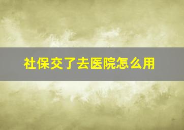 社保交了去医院怎么用