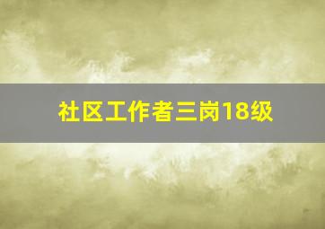 社区工作者三岗18级