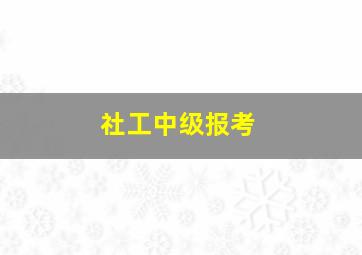 社工中级报考