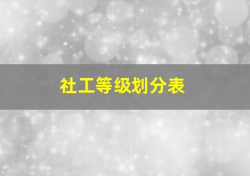 社工等级划分表