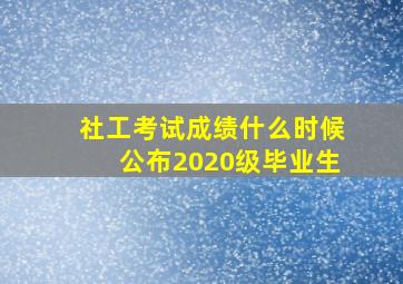 社工考试成绩什么时候公布2020级毕业生