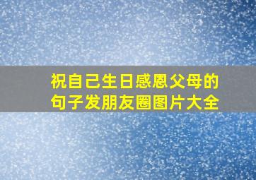 祝自己生日感恩父母的句子发朋友圈图片大全