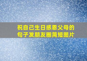 祝自己生日感恩父母的句子发朋友圈简短图片