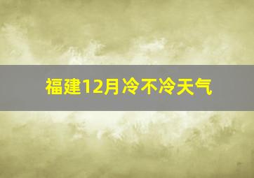 福建12月冷不冷天气