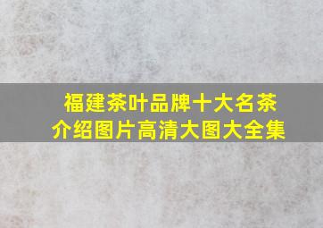 福建茶叶品牌十大名茶介绍图片高清大图大全集