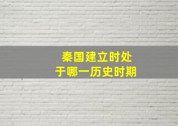 秦国建立时处于哪一历史时期