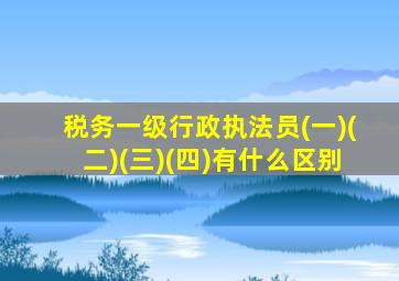 税务一级行政执法员(一)(二)(三)(四)有什么区别