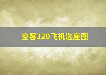 空客320飞机选座图