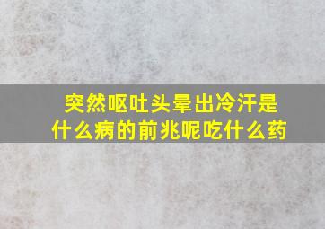 突然呕吐头晕出冷汗是什么病的前兆呢吃什么药