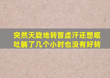 突然天旋地转冒虚汗还想呕吐躺了几个小时也没有好转