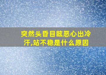 突然头昏目眩恶心出冷汗,站不稳是什么原因