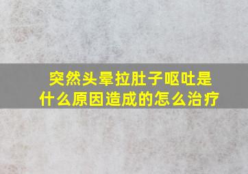 突然头晕拉肚子呕吐是什么原因造成的怎么治疗