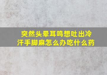 突然头晕耳鸣想吐出冷汗手脚麻怎么办吃什么药