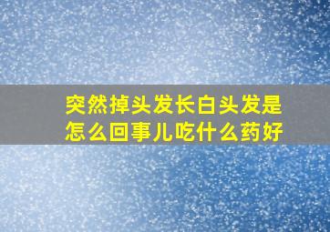 突然掉头发长白头发是怎么回事儿吃什么药好