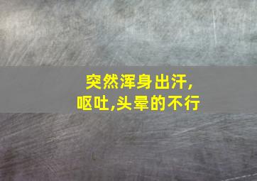 突然浑身出汗,呕吐,头晕的不行