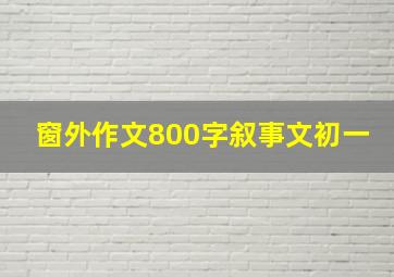 窗外作文800字叙事文初一