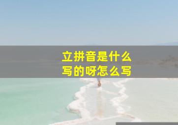 立拼音是什么写的呀怎么写