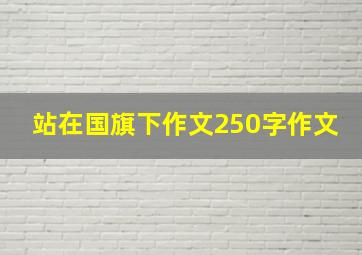 站在国旗下作文250字作文