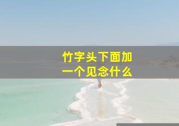 竹字头下面加一个见念什么