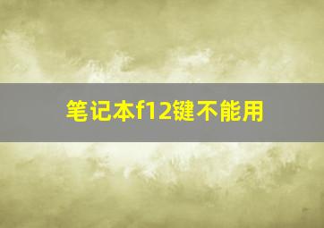 笔记本f12键不能用