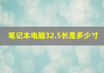 笔记本电脑32.5长是多少寸