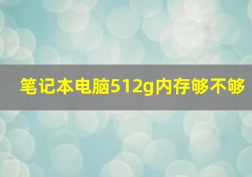 笔记本电脑512g内存够不够