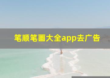 笔顺笔画大全app去广告