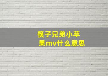 筷子兄弟小苹果mv什么意思