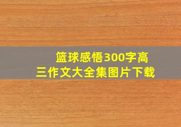 篮球感悟300字高三作文大全集图片下载