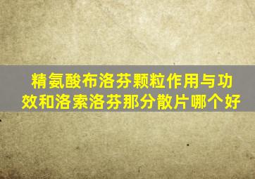 精氨酸布洛芬颗粒作用与功效和洛索洛芬那分散片哪个好