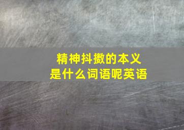 精神抖擞的本义是什么词语呢英语