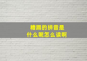 糟蹋的拼音是什么呢怎么读啊