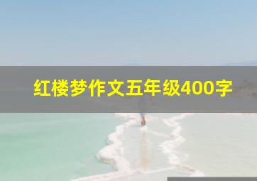 红楼梦作文五年级400字