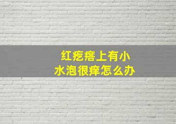 红疙瘩上有小水泡很痒怎么办