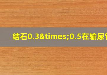 结石0.3×0.5在输尿管