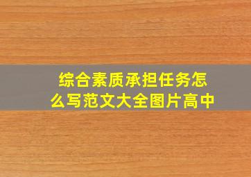 综合素质承担任务怎么写范文大全图片高中