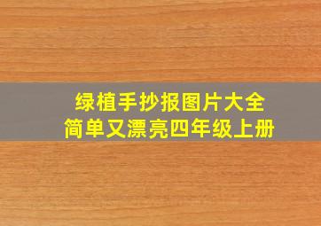 绿植手抄报图片大全简单又漂亮四年级上册