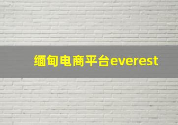 缅甸电商平台everest