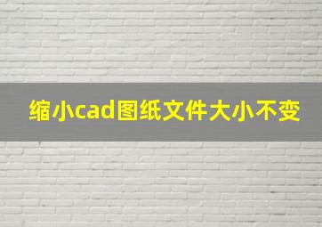 缩小cad图纸文件大小不变