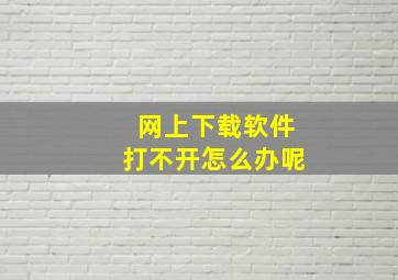 网上下载软件打不开怎么办呢