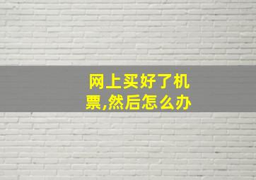 网上买好了机票,然后怎么办