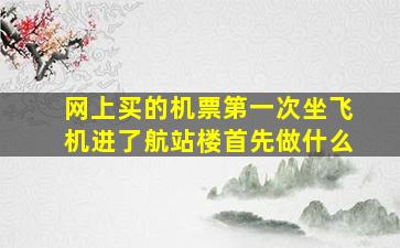 网上买的机票第一次坐飞机进了航站楼首先做什么