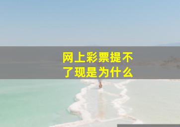 网上彩票提不了现是为什么