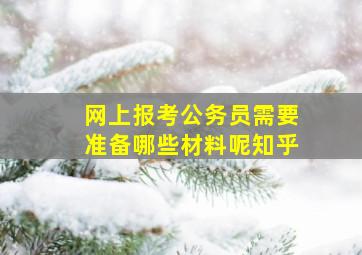 网上报考公务员需要准备哪些材料呢知乎