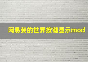 网易我的世界按键显示mod