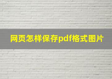 网页怎样保存pdf格式图片